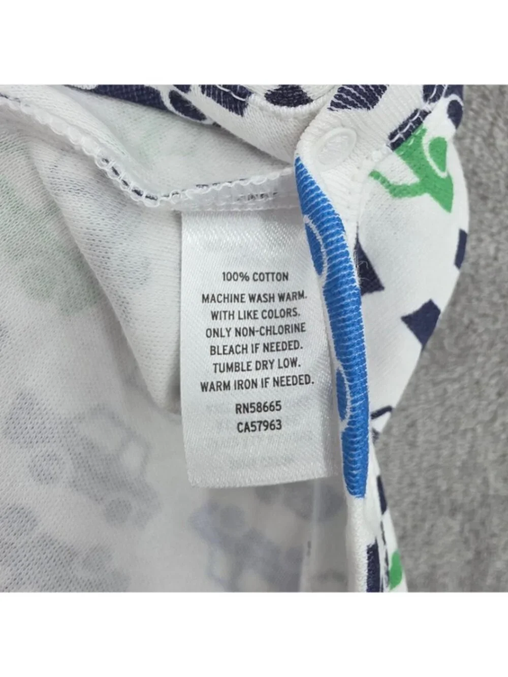 Nordstrom Newborn One Piece Bodysuit Cars Blue Green Snap Close Cotton Baby New